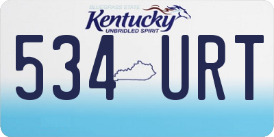 KY license plate 534URT