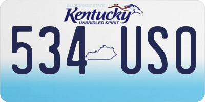 KY license plate 534USO