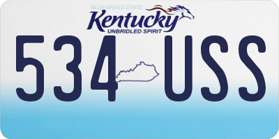 KY license plate 534USS