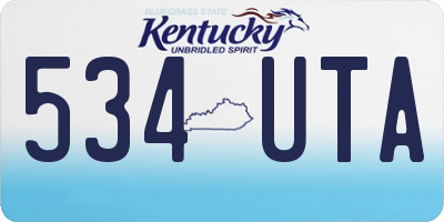KY license plate 534UTA