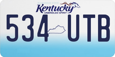 KY license plate 534UTB