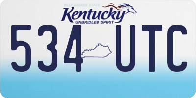 KY license plate 534UTC