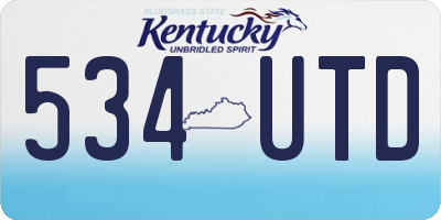 KY license plate 534UTD