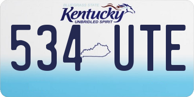 KY license plate 534UTE