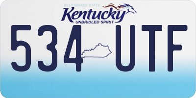 KY license plate 534UTF