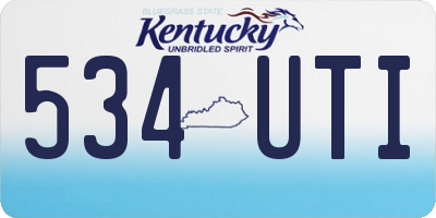 KY license plate 534UTI
