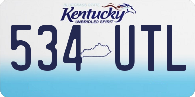 KY license plate 534UTL