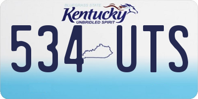 KY license plate 534UTS