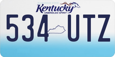 KY license plate 534UTZ