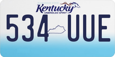 KY license plate 534UUE