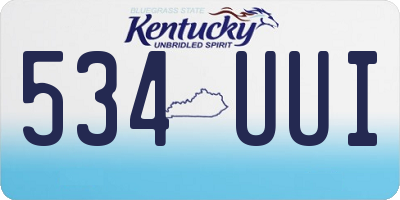 KY license plate 534UUI