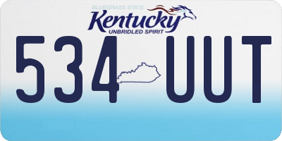 KY license plate 534UUT