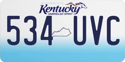 KY license plate 534UVC