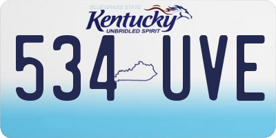 KY license plate 534UVE