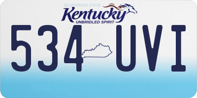 KY license plate 534UVI