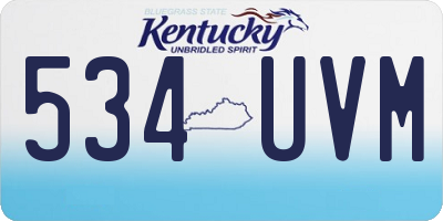KY license plate 534UVM