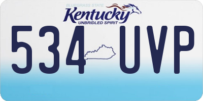 KY license plate 534UVP