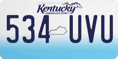 KY license plate 534UVU
