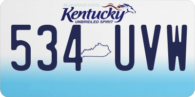 KY license plate 534UVW