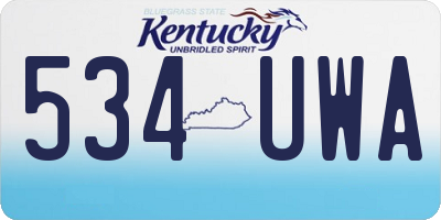 KY license plate 534UWA