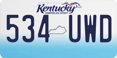 KY license plate 534UWD