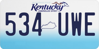 KY license plate 534UWE