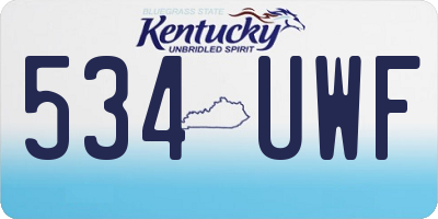 KY license plate 534UWF
