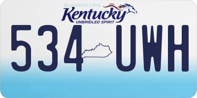 KY license plate 534UWH