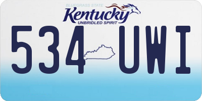 KY license plate 534UWI