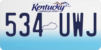 KY license plate 534UWJ
