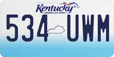 KY license plate 534UWM