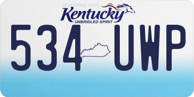 KY license plate 534UWP