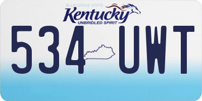 KY license plate 534UWT