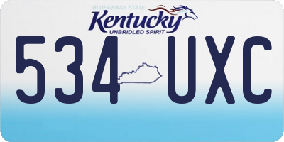 KY license plate 534UXC