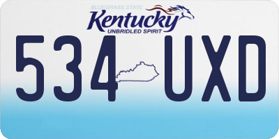 KY license plate 534UXD