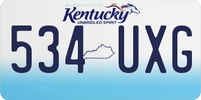 KY license plate 534UXG