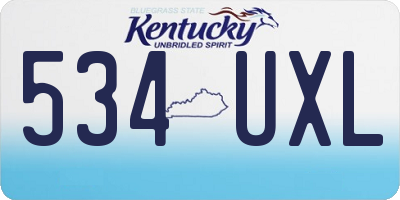 KY license plate 534UXL
