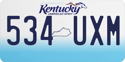 KY license plate 534UXM
