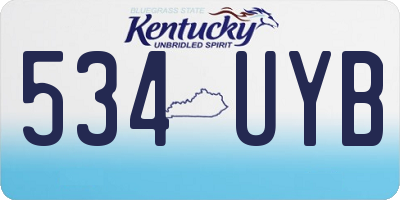 KY license plate 534UYB