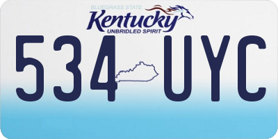 KY license plate 534UYC