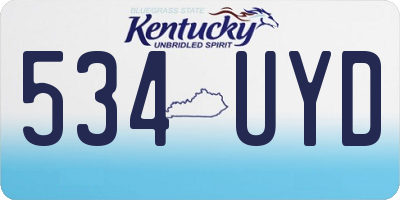 KY license plate 534UYD