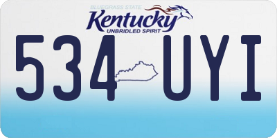 KY license plate 534UYI