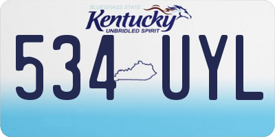 KY license plate 534UYL