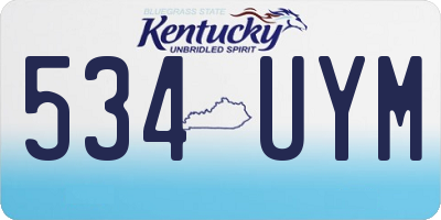 KY license plate 534UYM