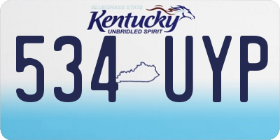 KY license plate 534UYP