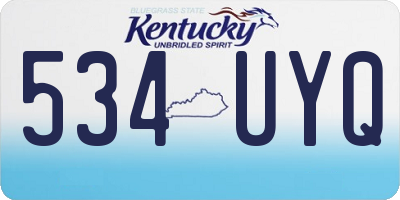 KY license plate 534UYQ