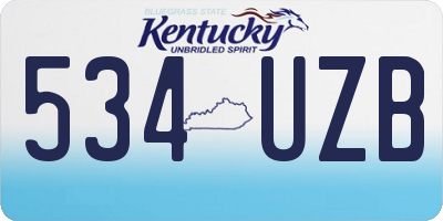 KY license plate 534UZB