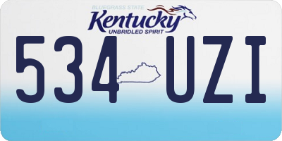 KY license plate 534UZI