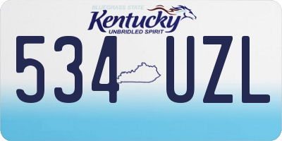 KY license plate 534UZL