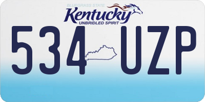 KY license plate 534UZP